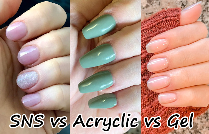 SNS vs acrylic vs gel nails
